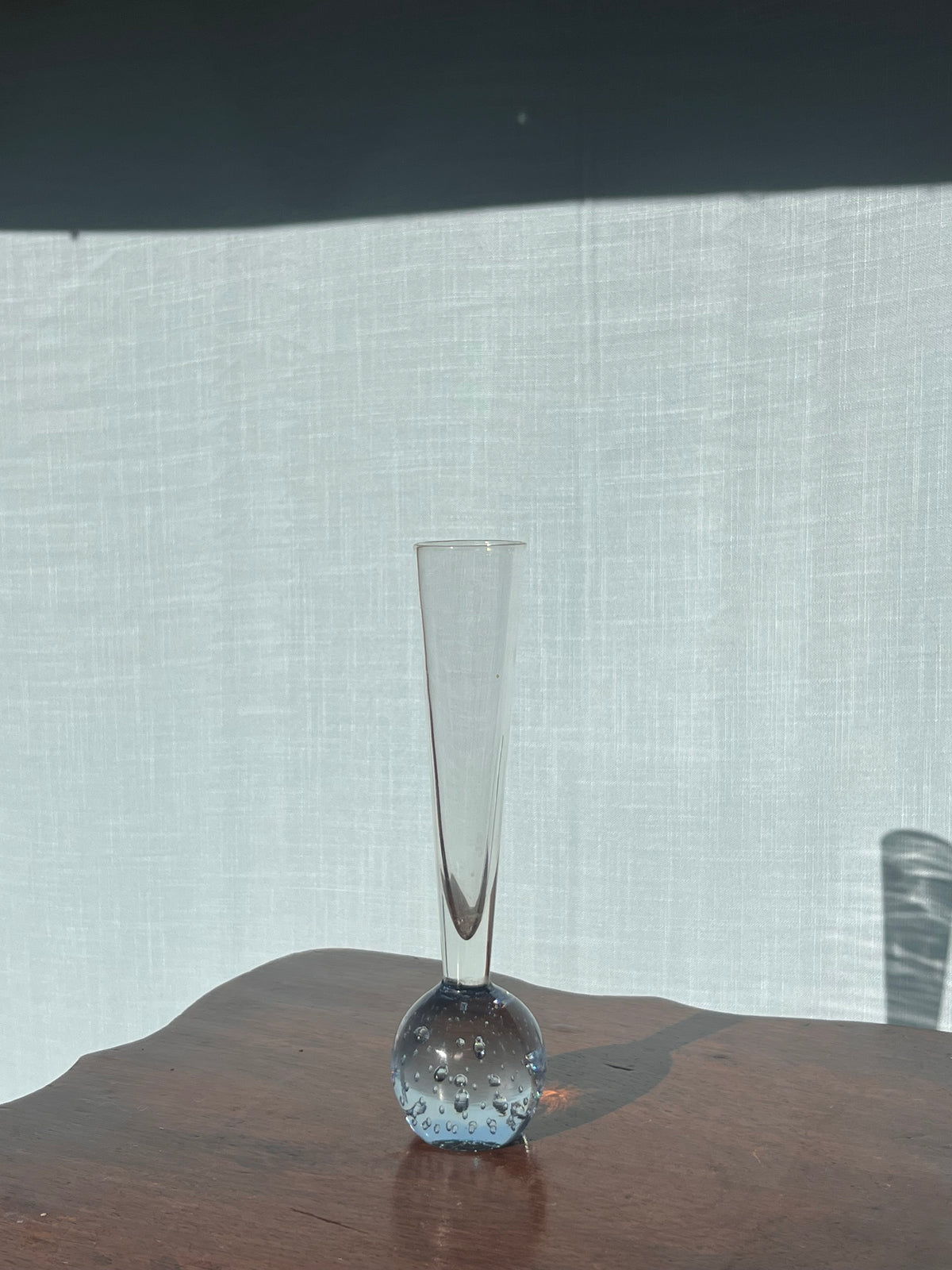 Vintage blue bubble vase