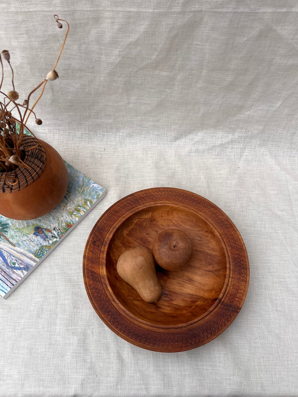 Pair of wood turned fruit
