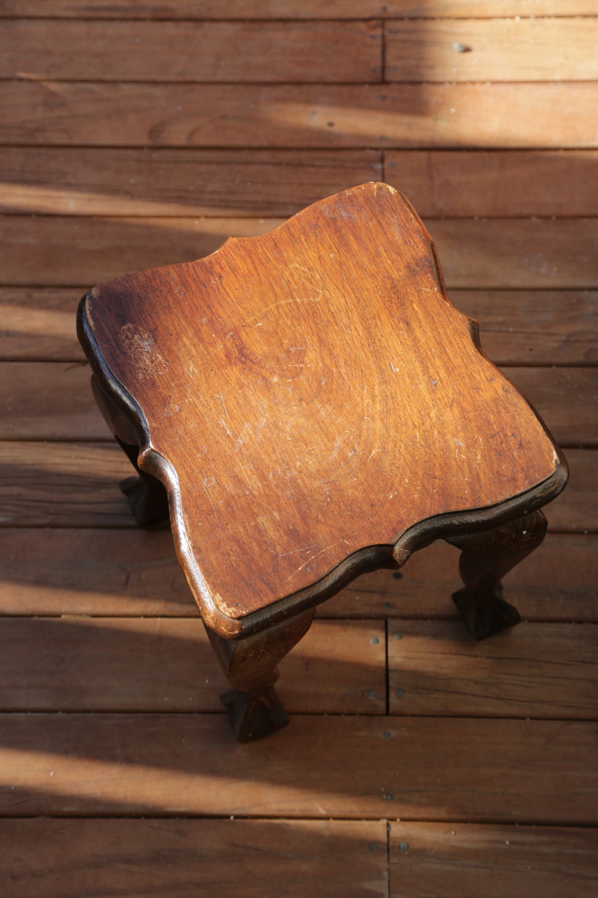 Vintage hard wood small side table