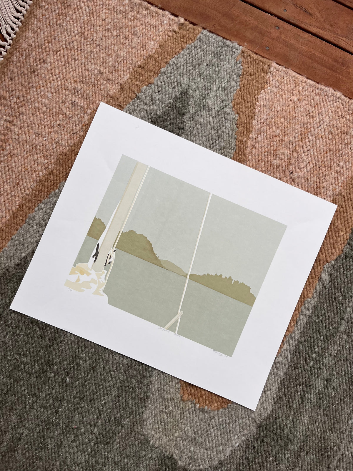 “Dropped Sails” by Rebecca Dawson silk screen print