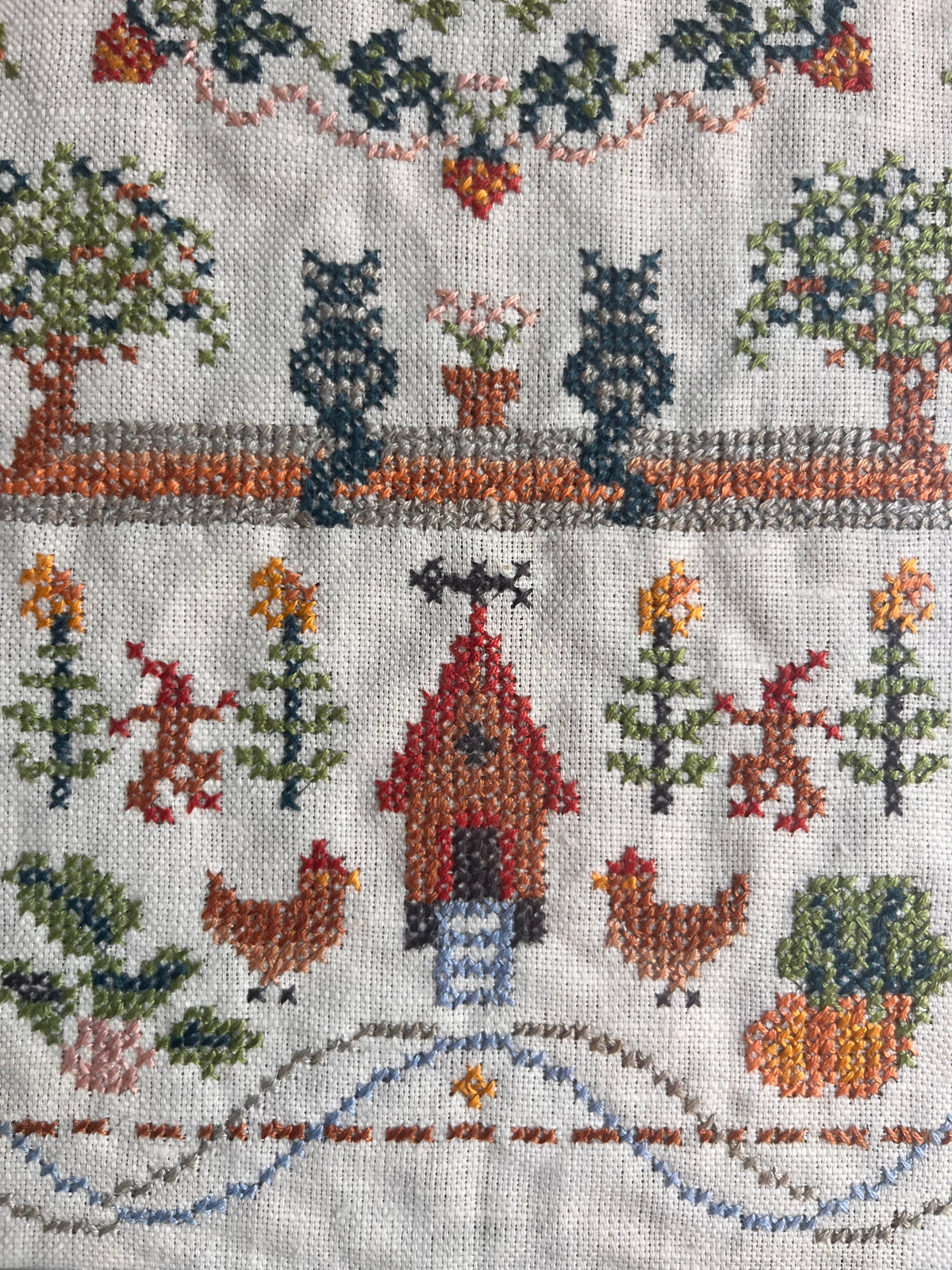 Vintage gardener needle point