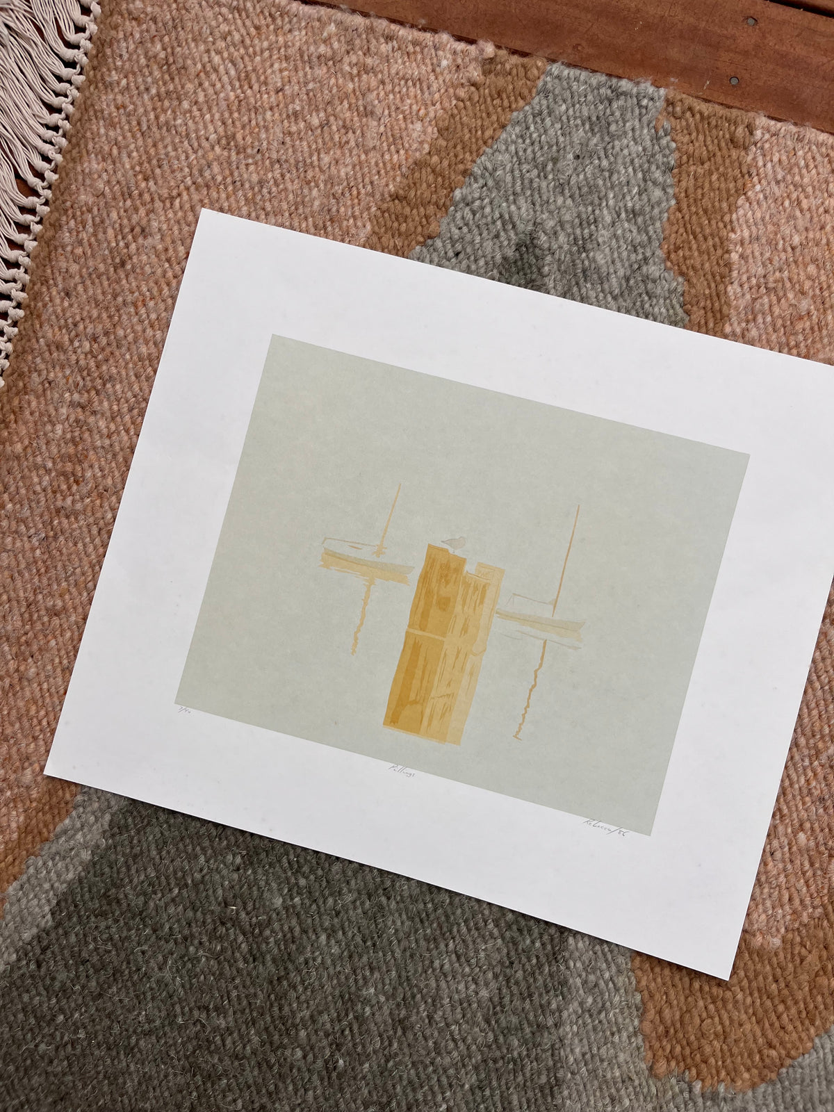 “Pillings” by Rebecca Dawson silk screen print