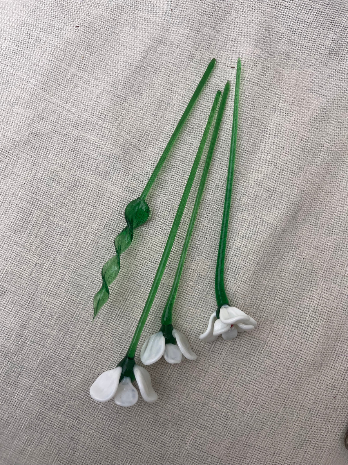 Art glass flower stems