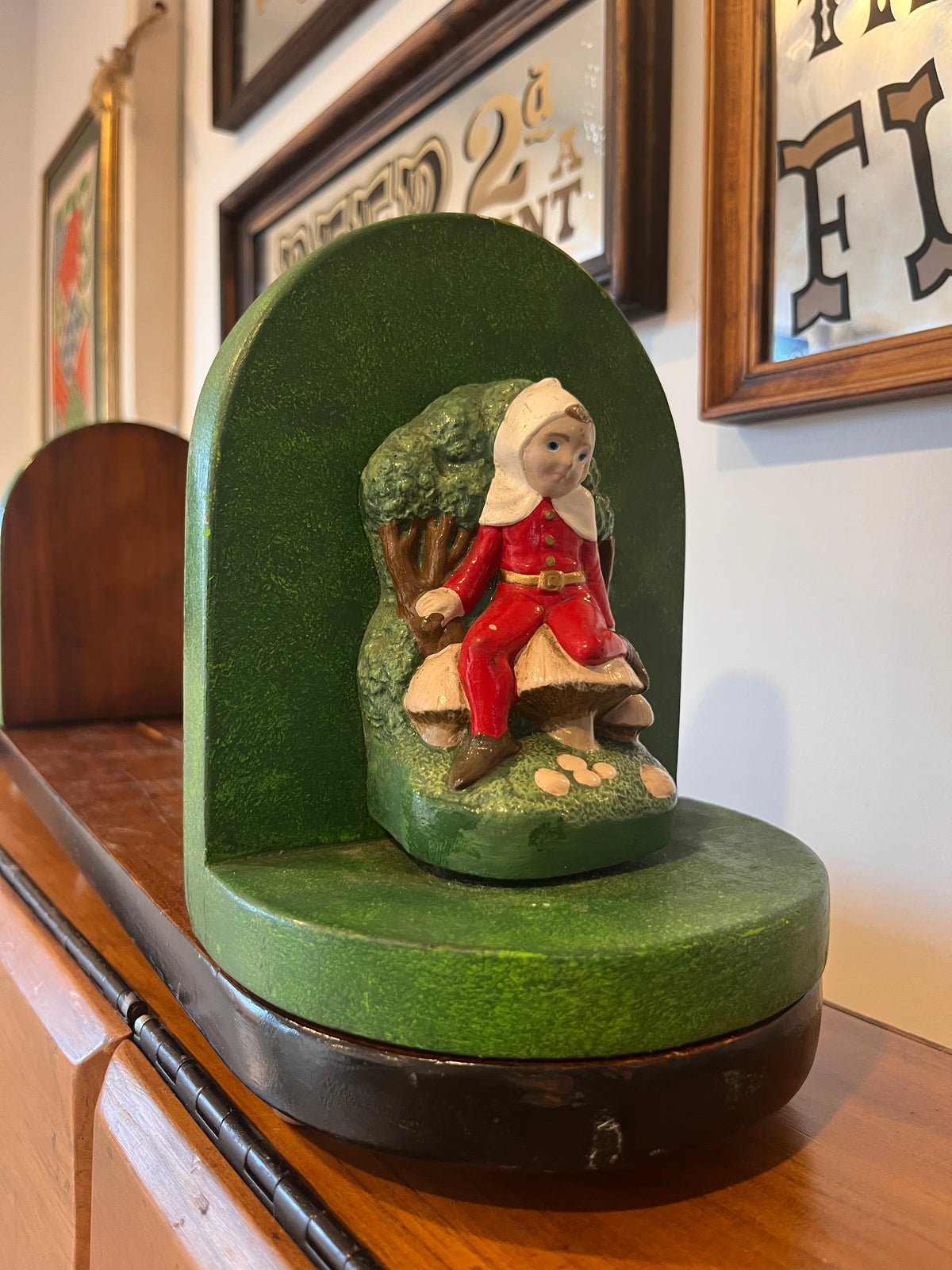 Vintage Pixie Boys Sliding Book Ends