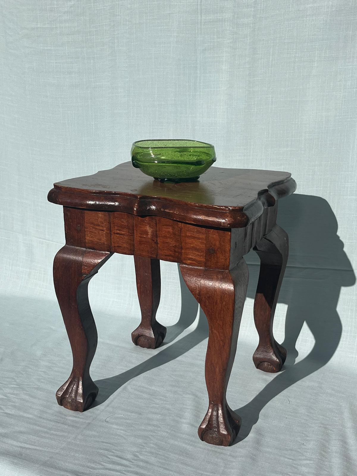 Vintage hard wood small side table