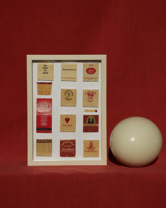 Large vintage matchstick box art