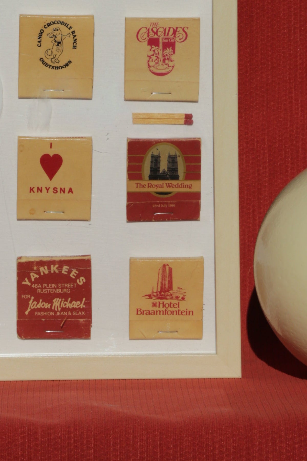 Large vintage matchstick box art
