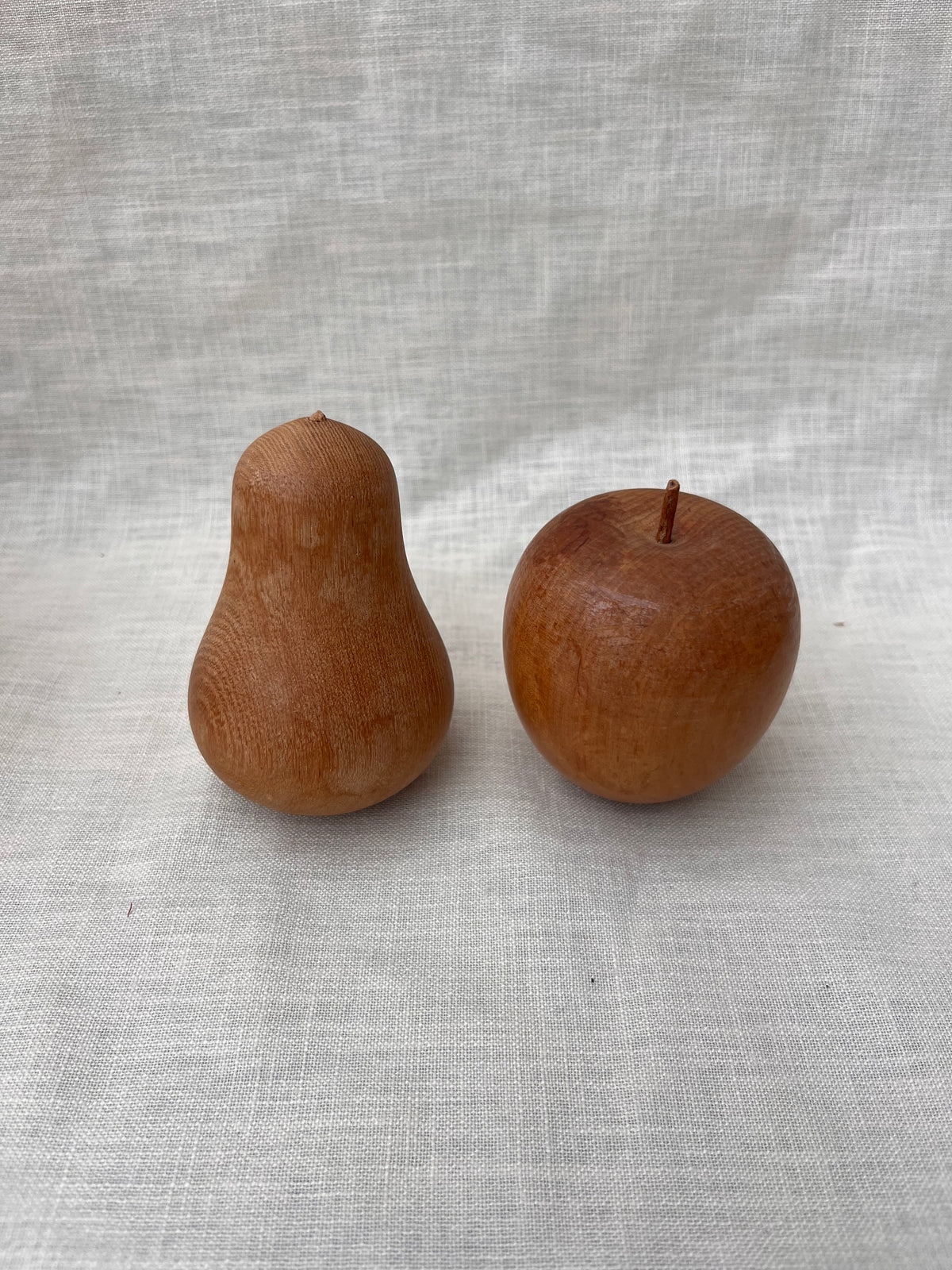Pair of wood turned fruit