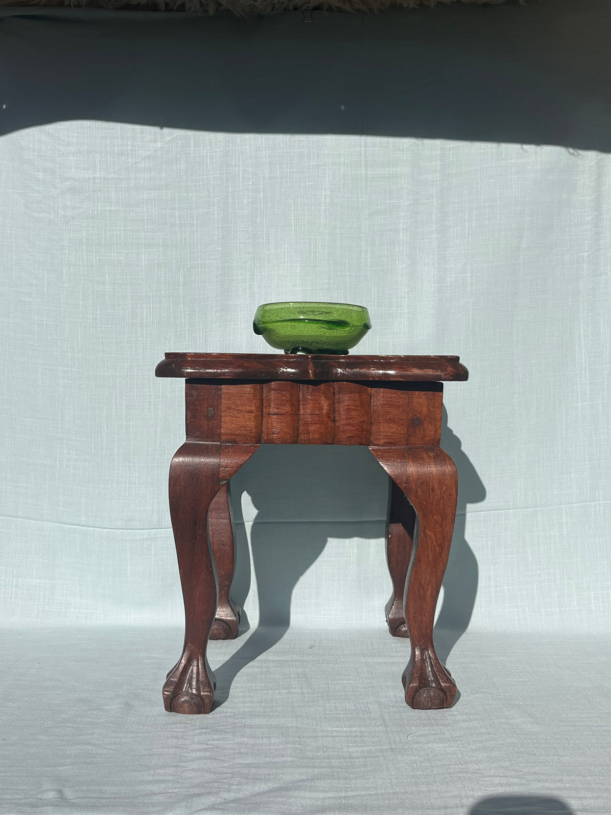 Vintage hard wood small side table