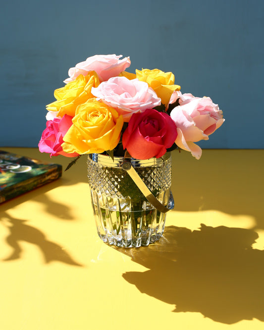 Glass champagne bucket