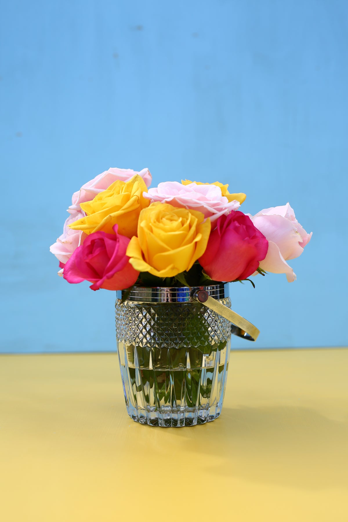Glass champagne bucket