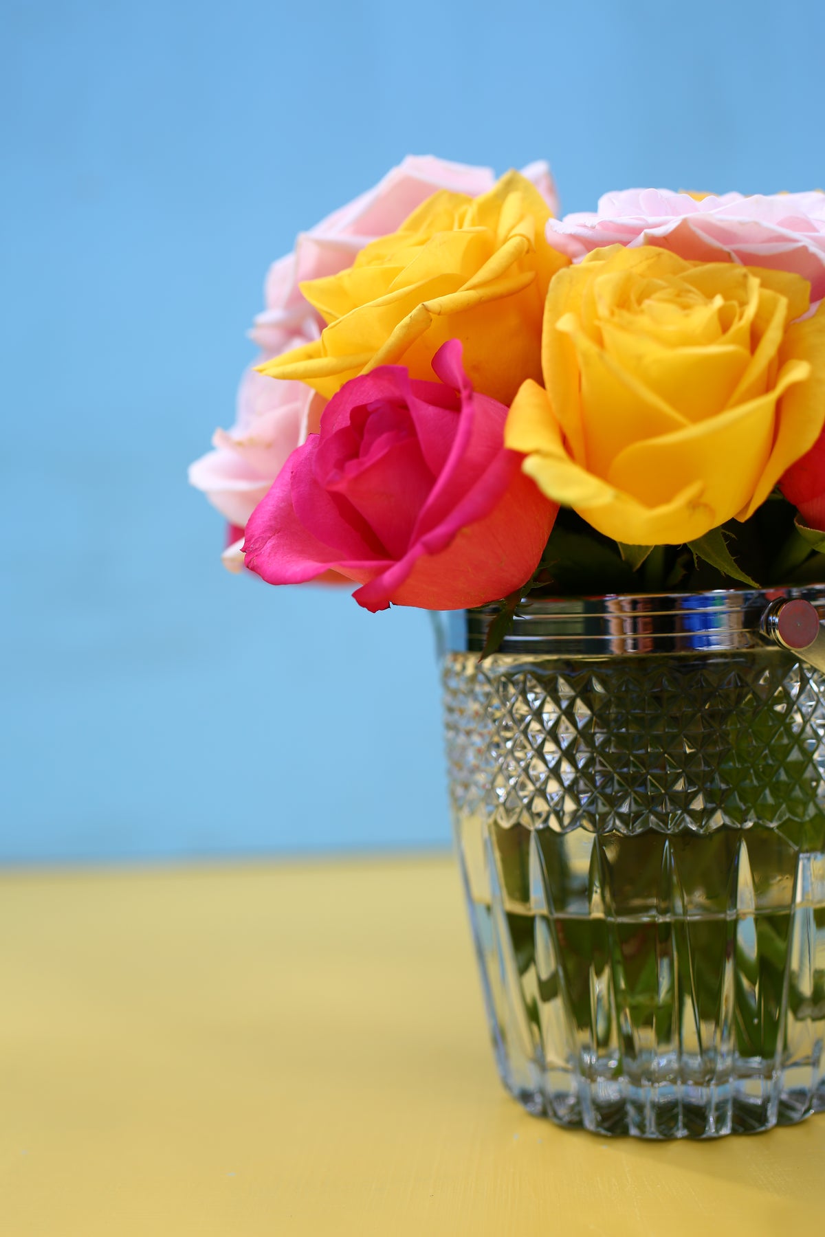 Glass champagne bucket