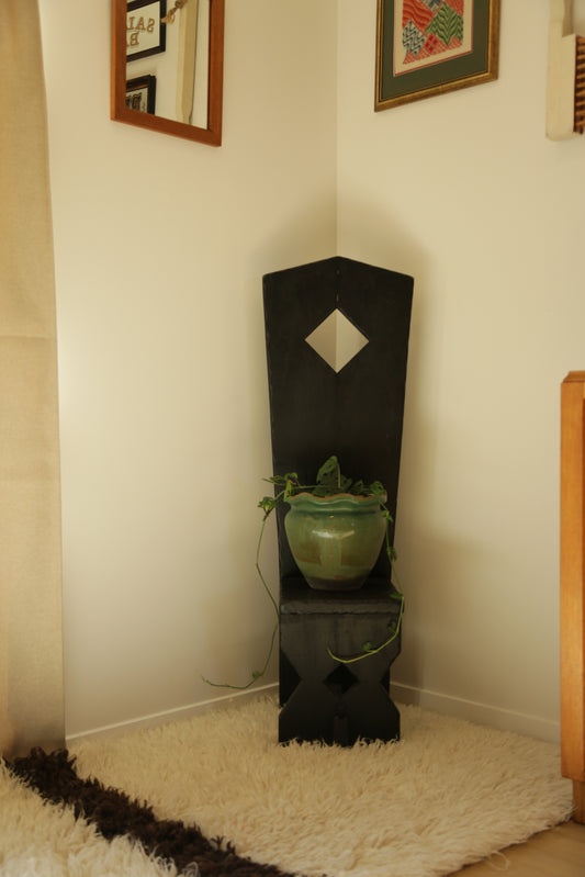 Tall Arts and Crafts Decorative Black Chair