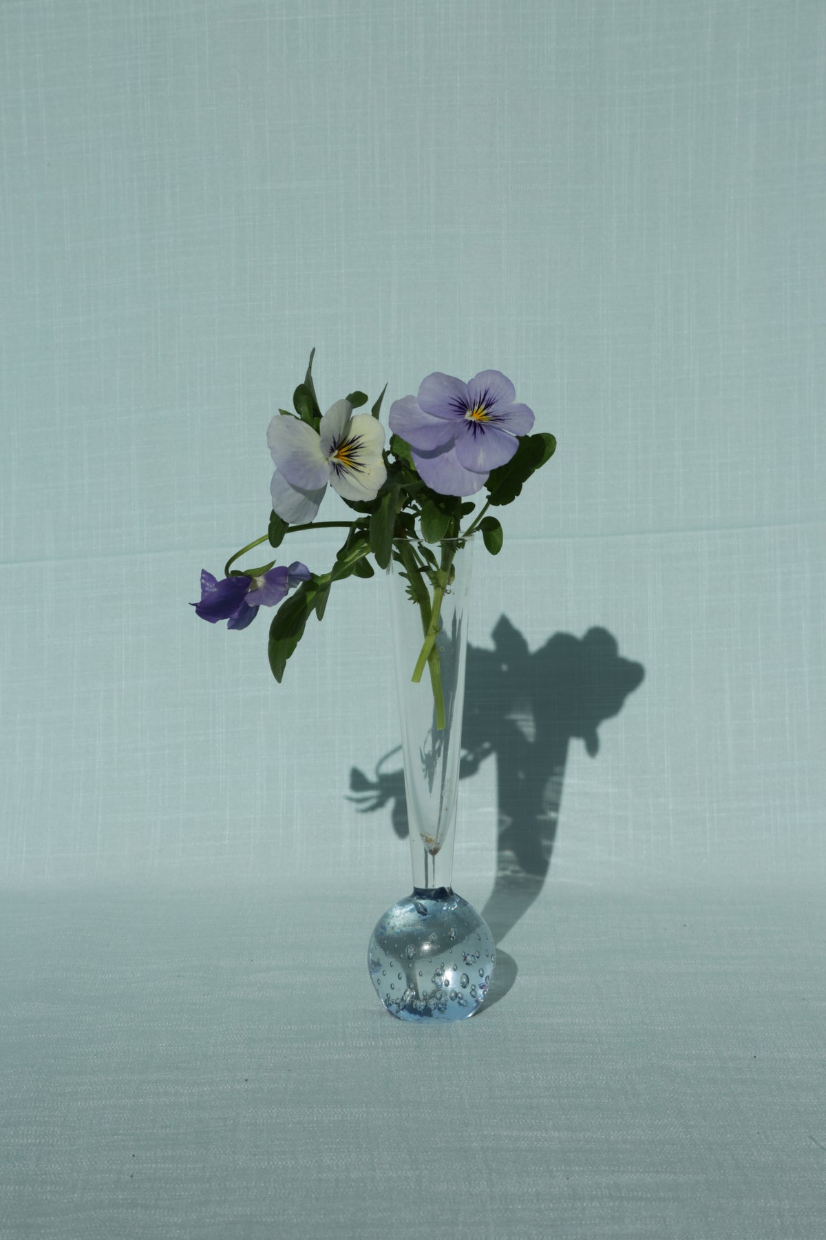 Vintage blue bubble vase