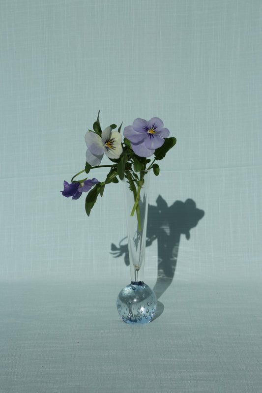 Vintage blue bubble vase