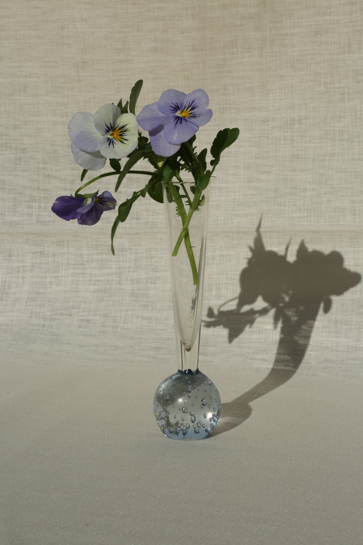 Vintage blue bubble vase