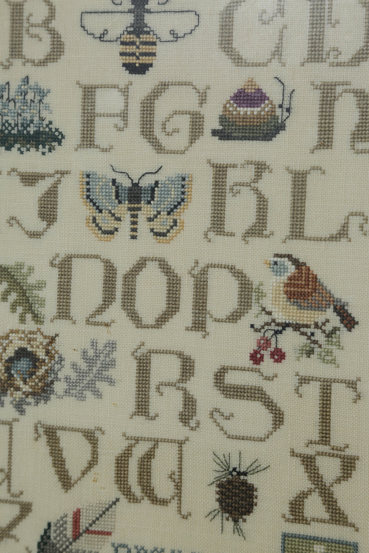 Vintage  Alphabet embroidery