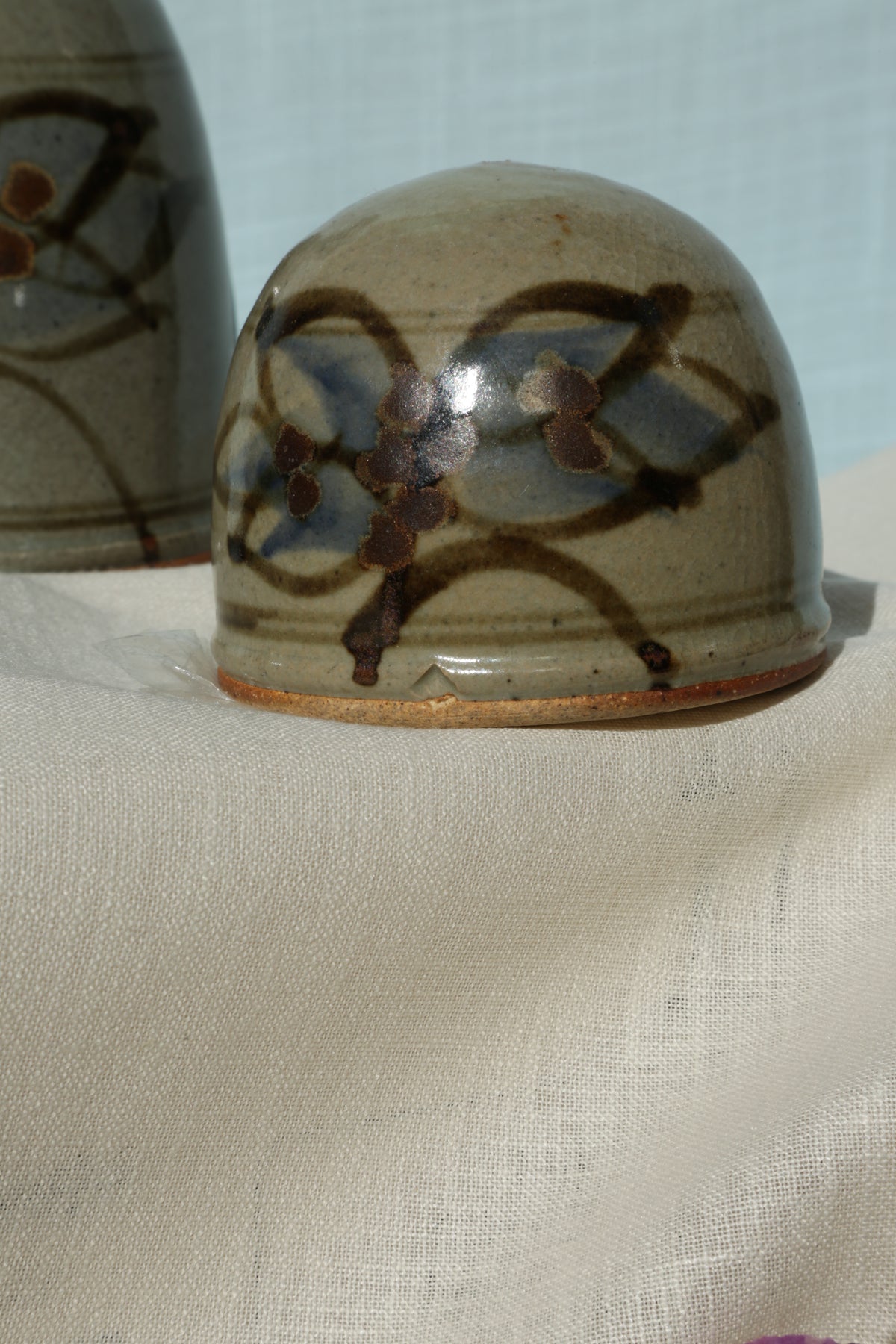 Studio Pottery oil & salt n' pepper shaker set