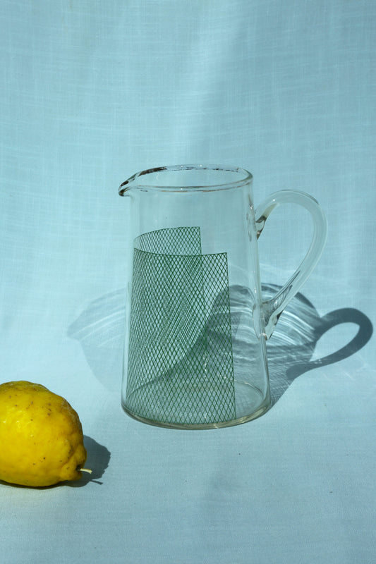 Green glass jug